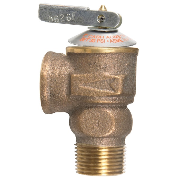 Cash Acme 3/4 in. MIP Brass Pressure Relief Valve 3/4 in. FPT 24797-0030 - main